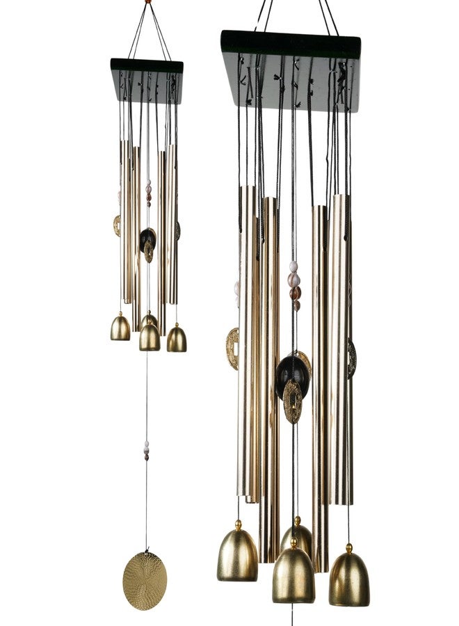 ARM nest Wind Chime | Wind Chimes for Balcony | Wind Chimes for Home Positive Energy | Home Decoration(Golden,Pipe & Hanging Bells) - Image 1